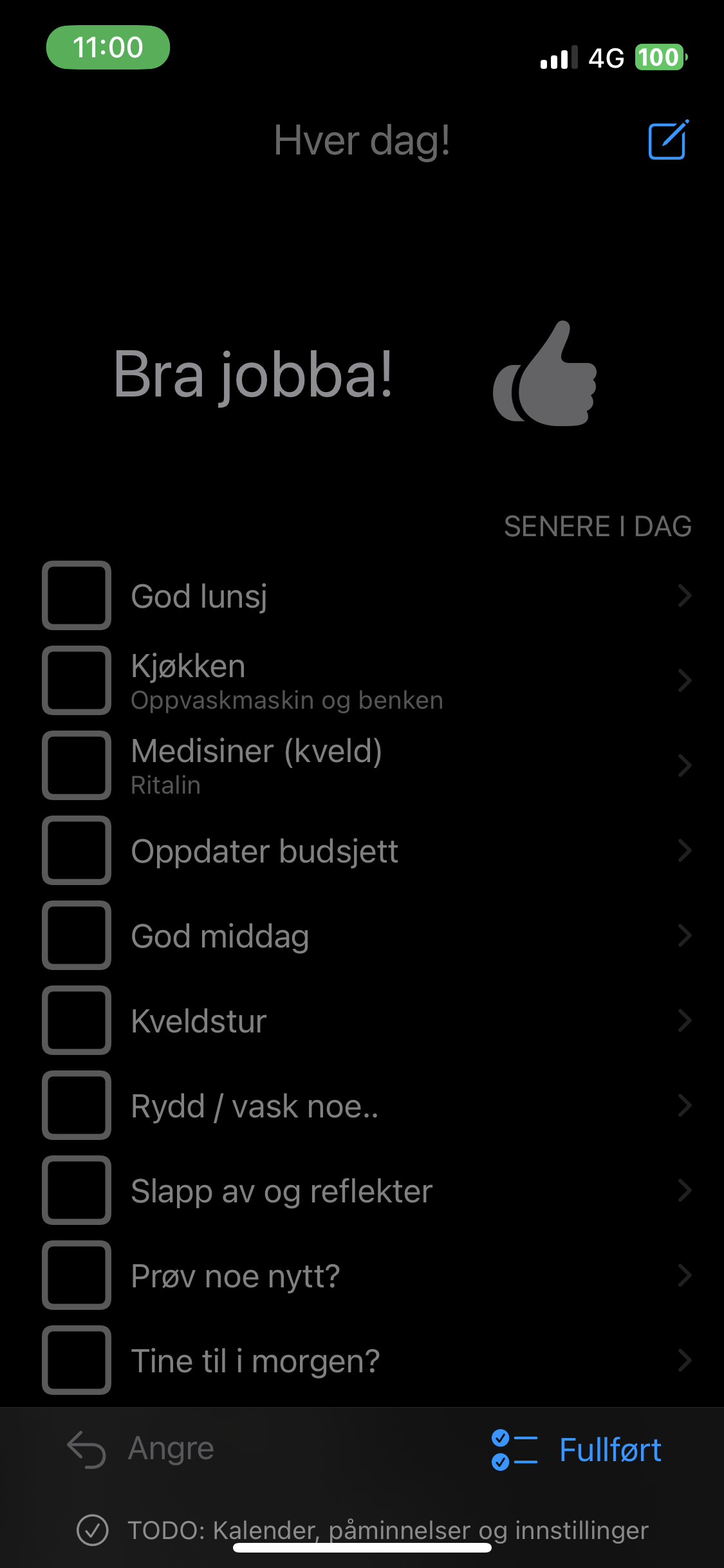 iPhone skjermbilde
